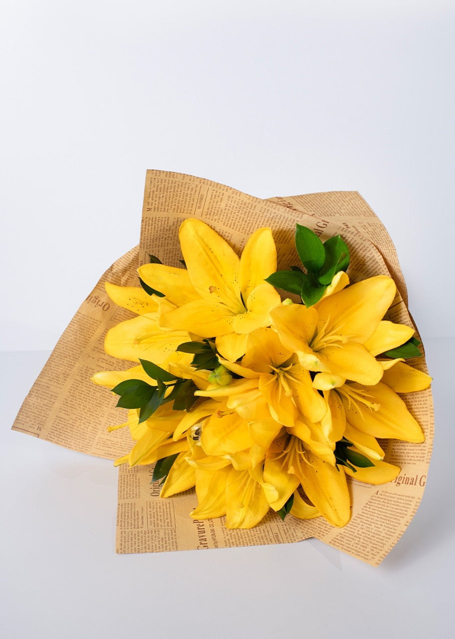 Ramo de 10 lilys amarillas