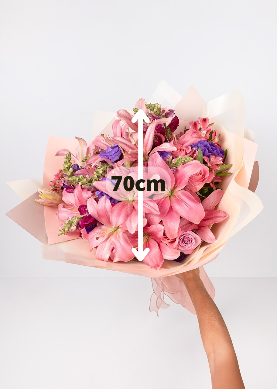 Ramo de lilys y lisianthus