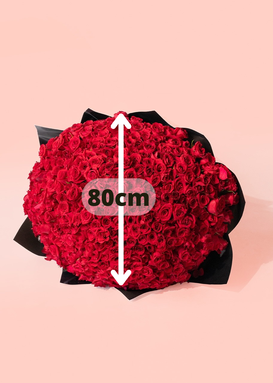 Ramo de 500 rosas rojas