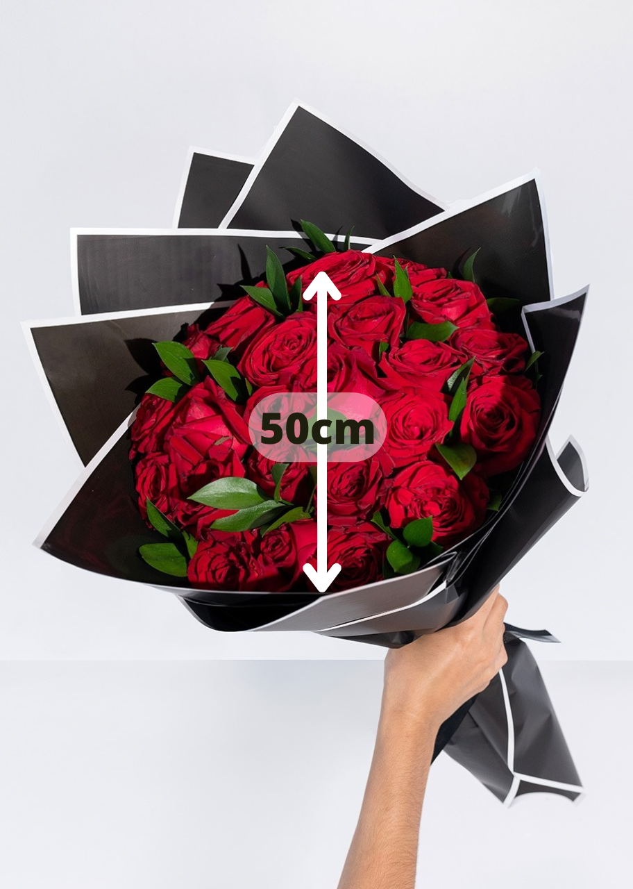 Ramo de 24 rosas rojas