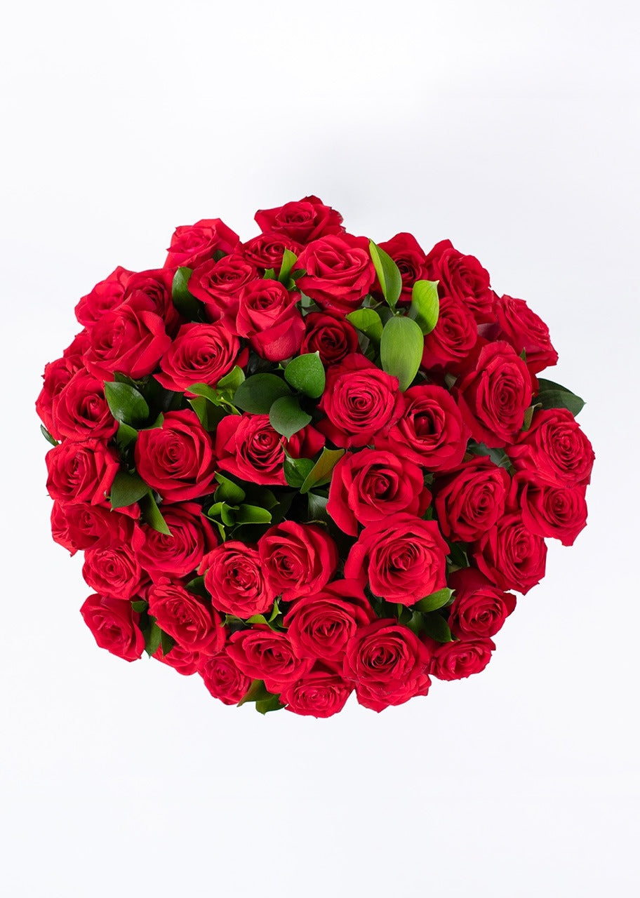 Ramo de 50 rosas rojas