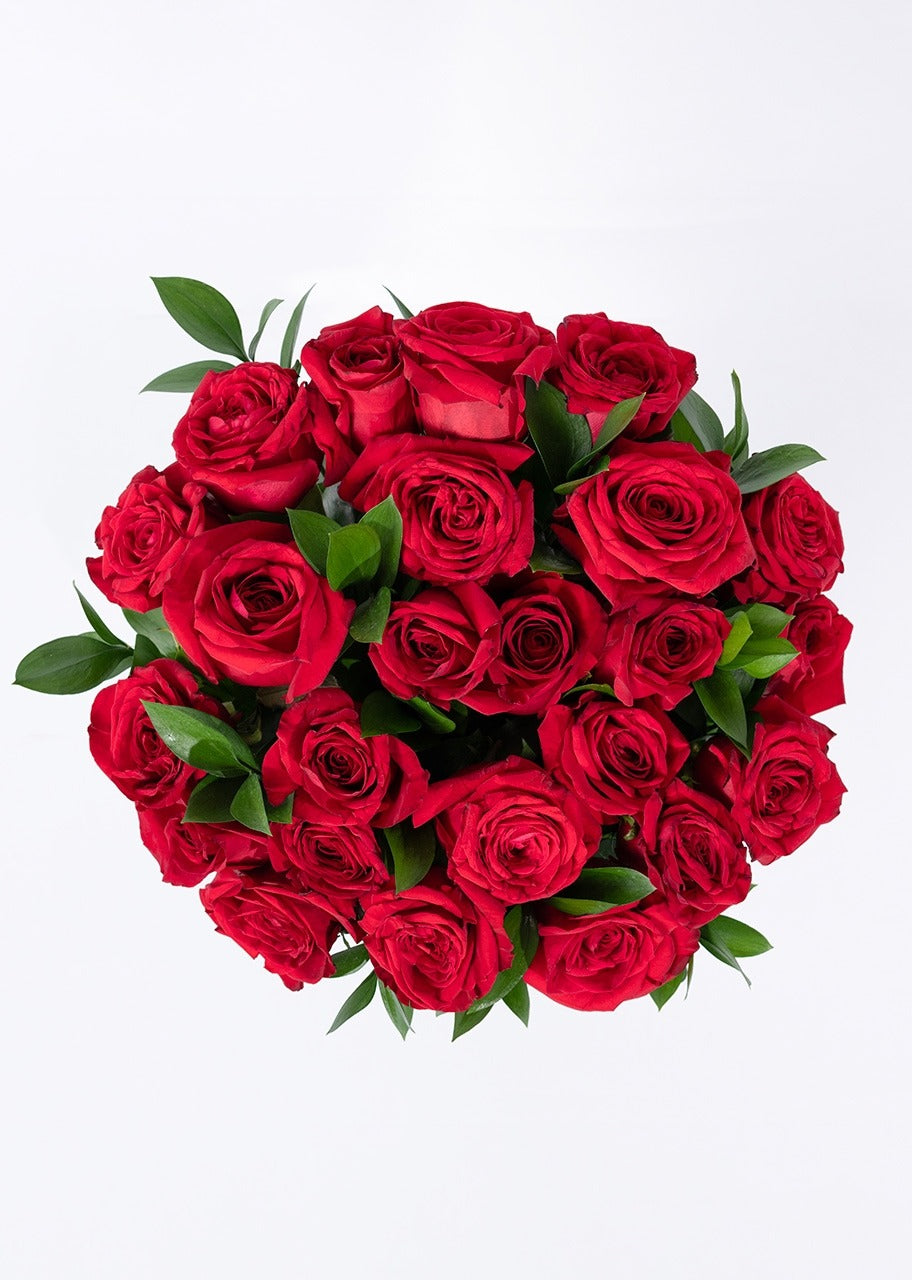 Ramo de 24 rosas rojas
