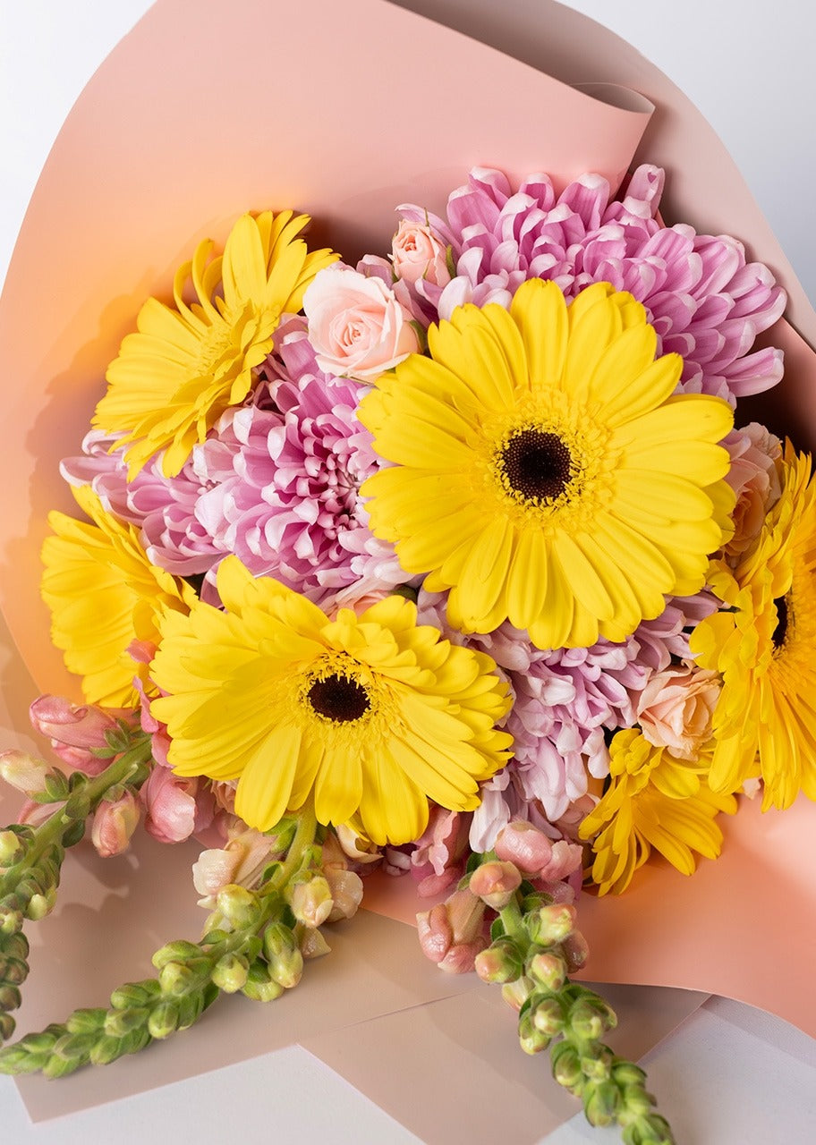 Ramo de 5 gerberas amarillas