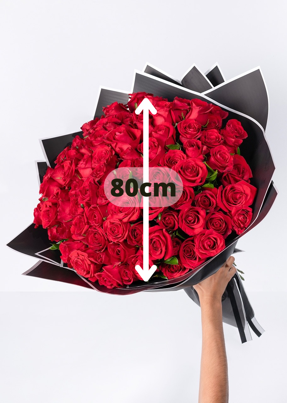 Ramo de 100 rosas rojas