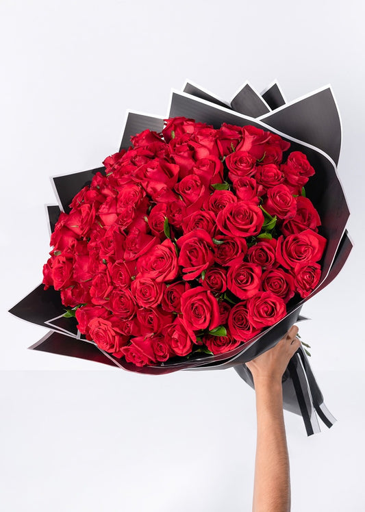 Ramo de 100 rosas rojas